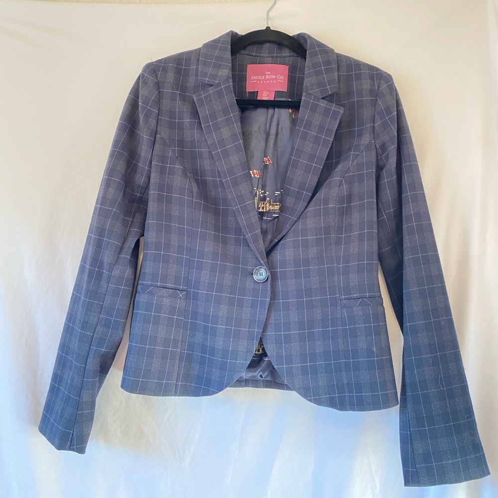 Savile Row Co. Plaid Blazer